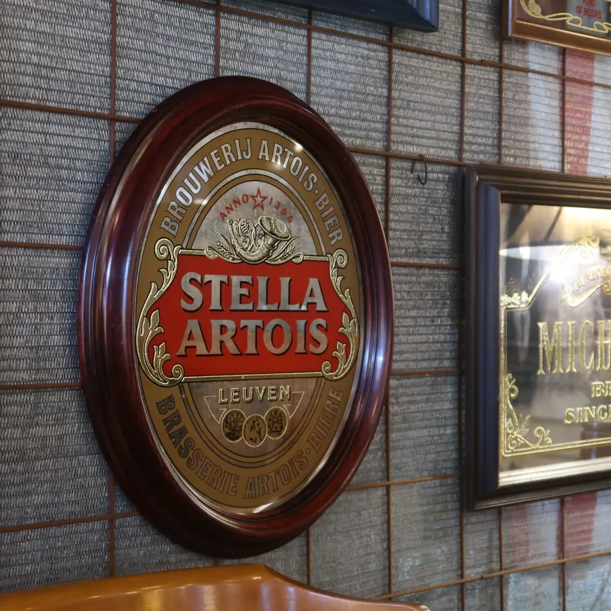 STELLA ARTOIS ビンテージ パブミラー