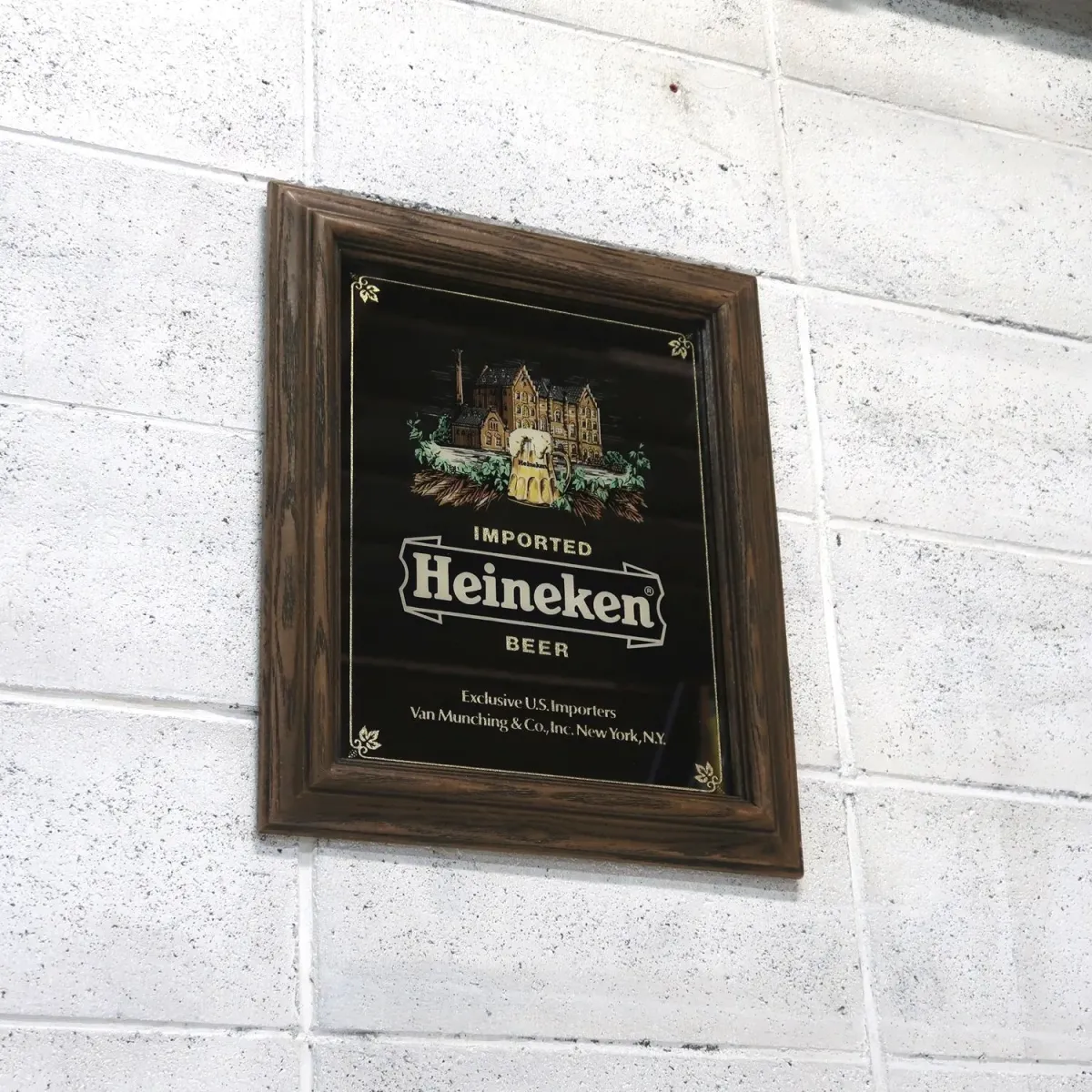 Heineken ビンテージ パブミラー