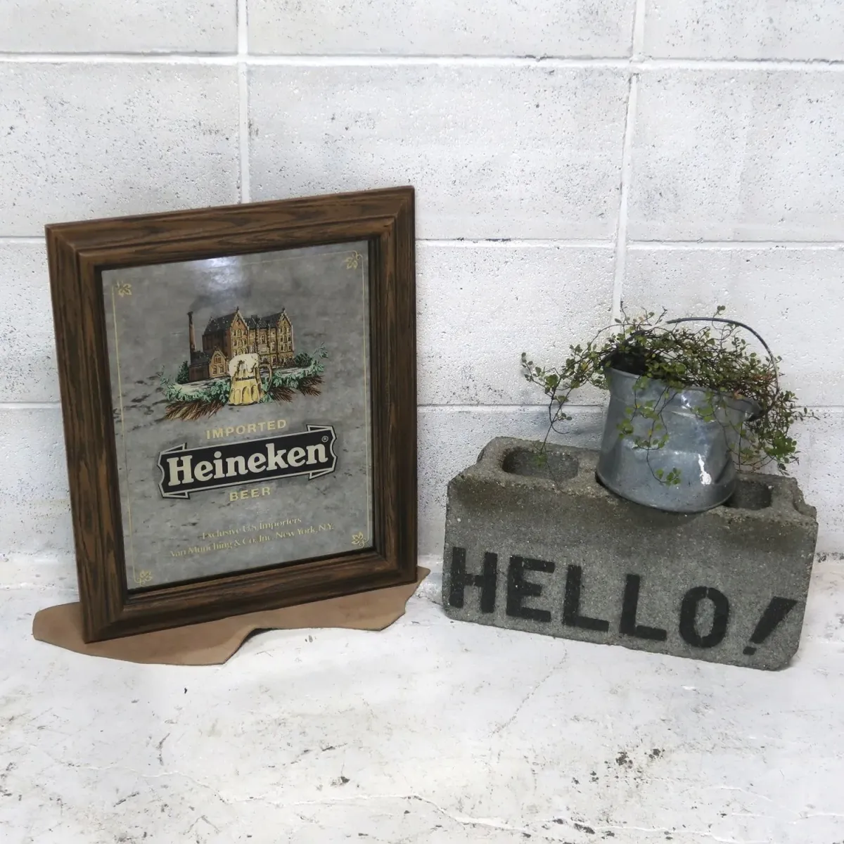 Heineken ビンテージ パブミラー