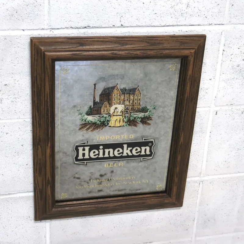 Heineken ビンテージ パブミラー