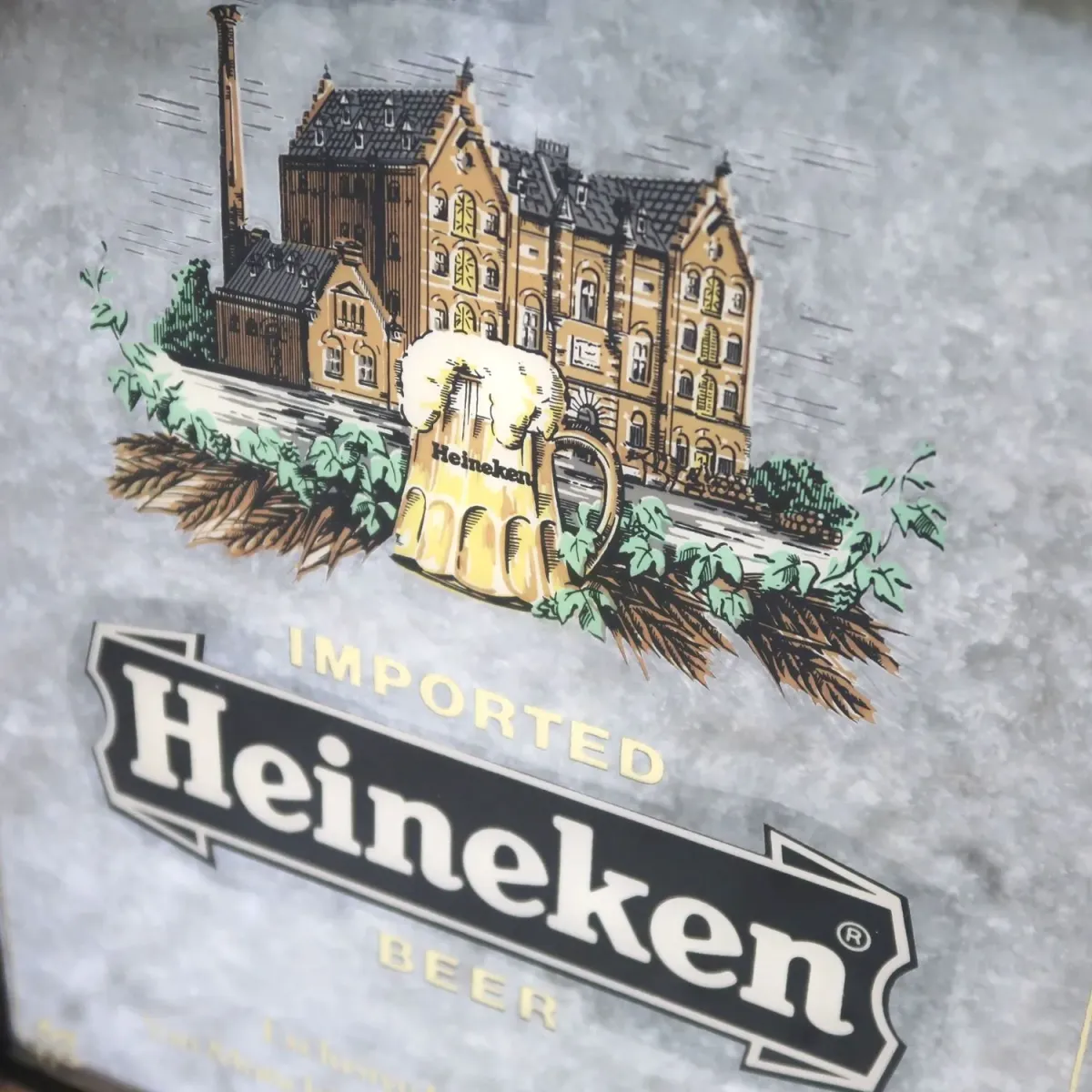 Heineken ビンテージ パブミラー