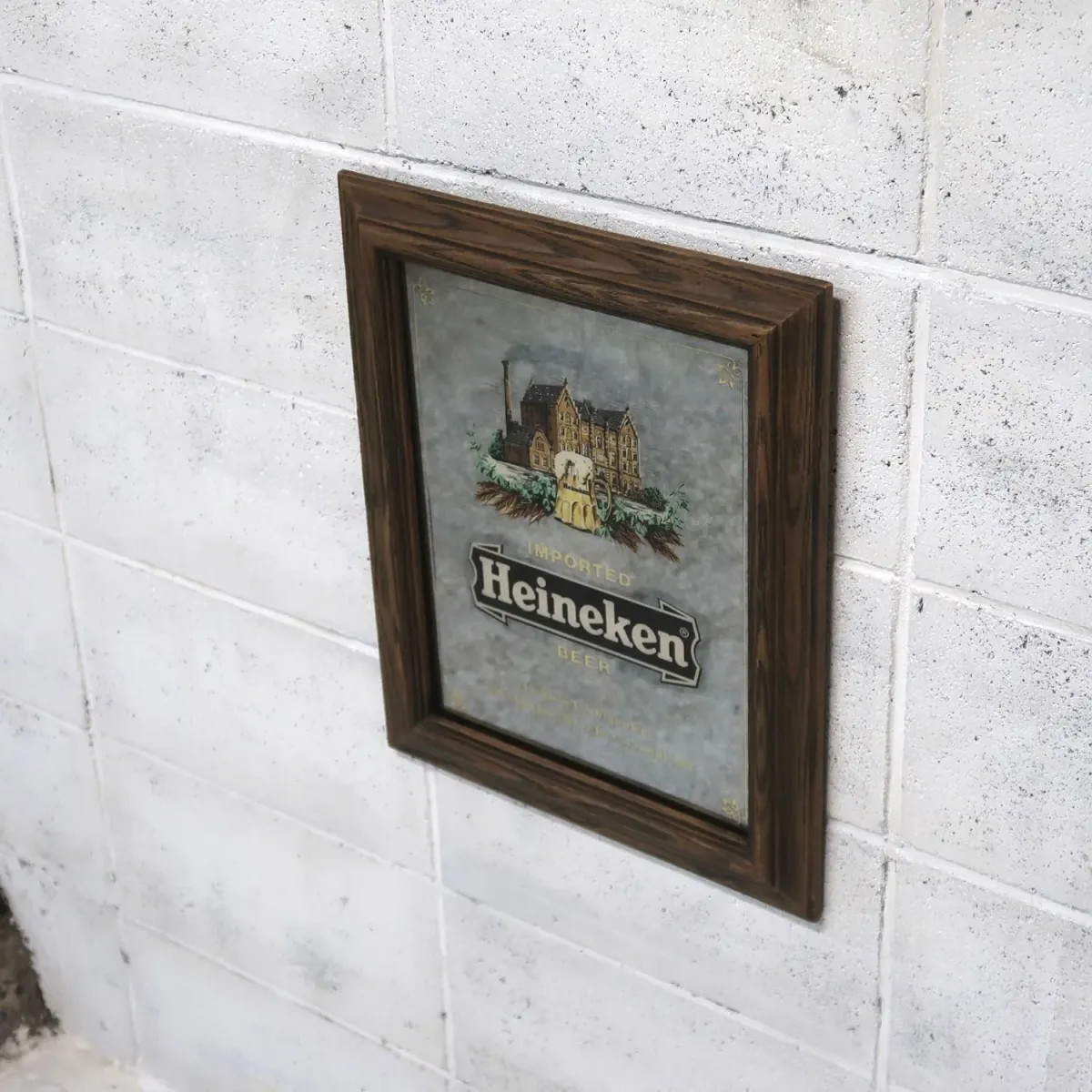 Heineken ビンテージ パブミラー