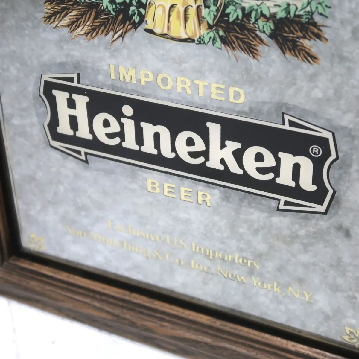 Heineken ビンテージ パブミラー