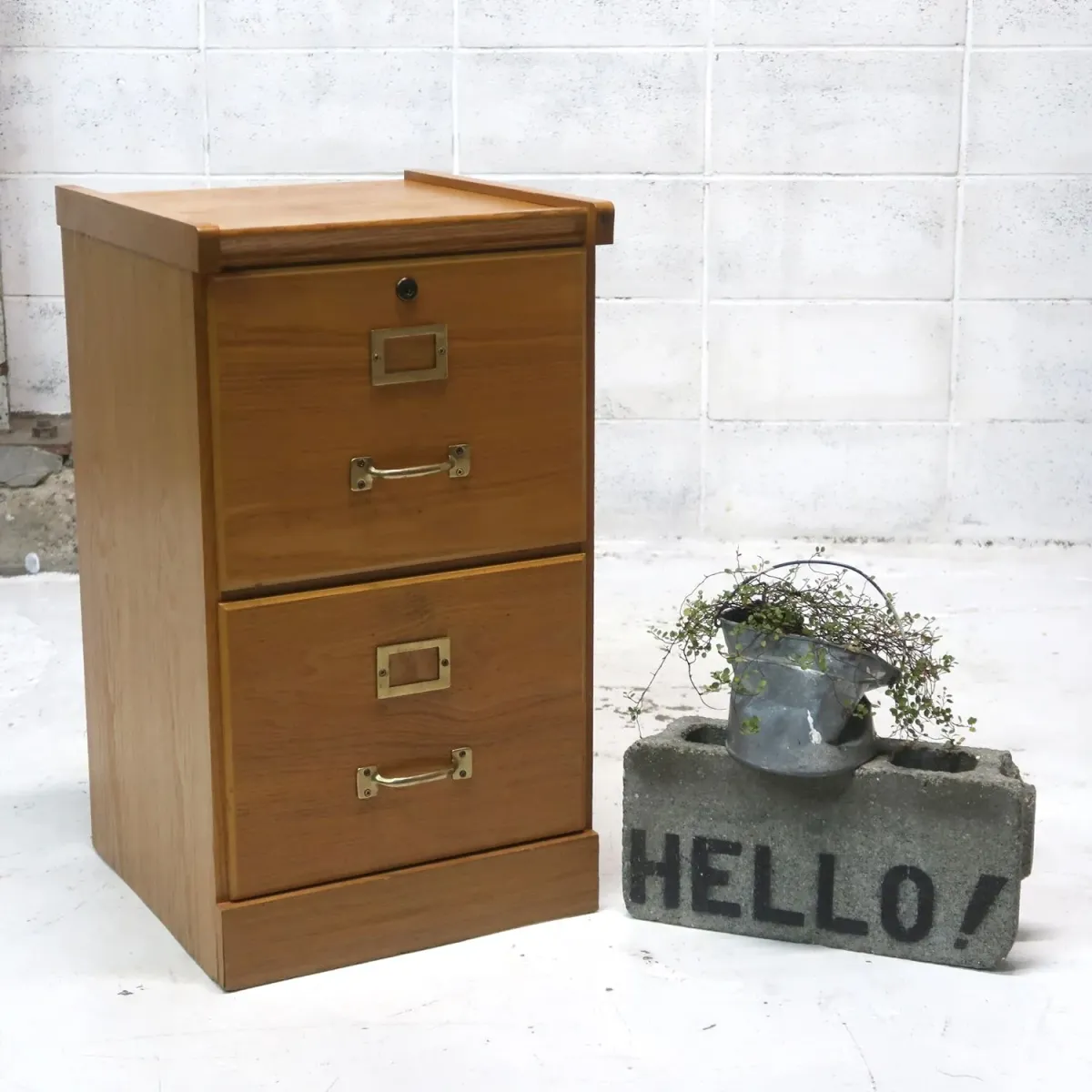 ビンテージ ウッドファイルキャビネット