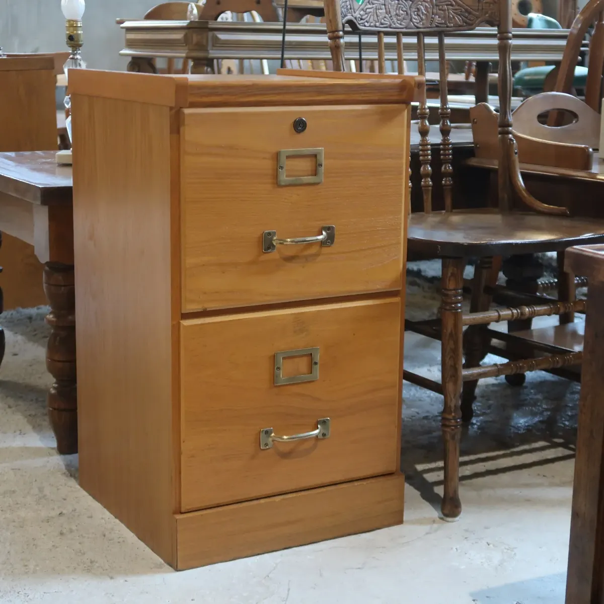 ビンテージ ウッドファイルキャビネット