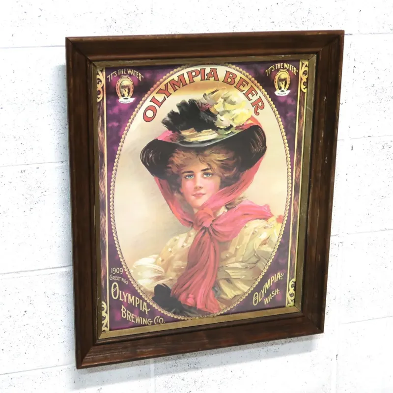 OLYMPIA BEER ビンテージ パブミラー