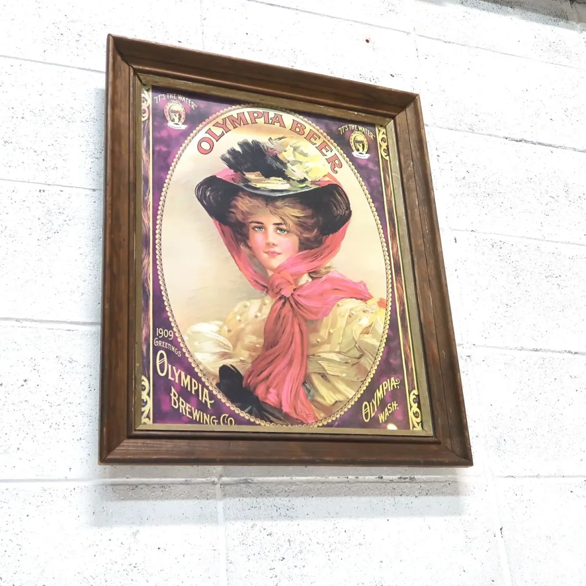 OLYMPIA BEER ビンテージ パブミラー