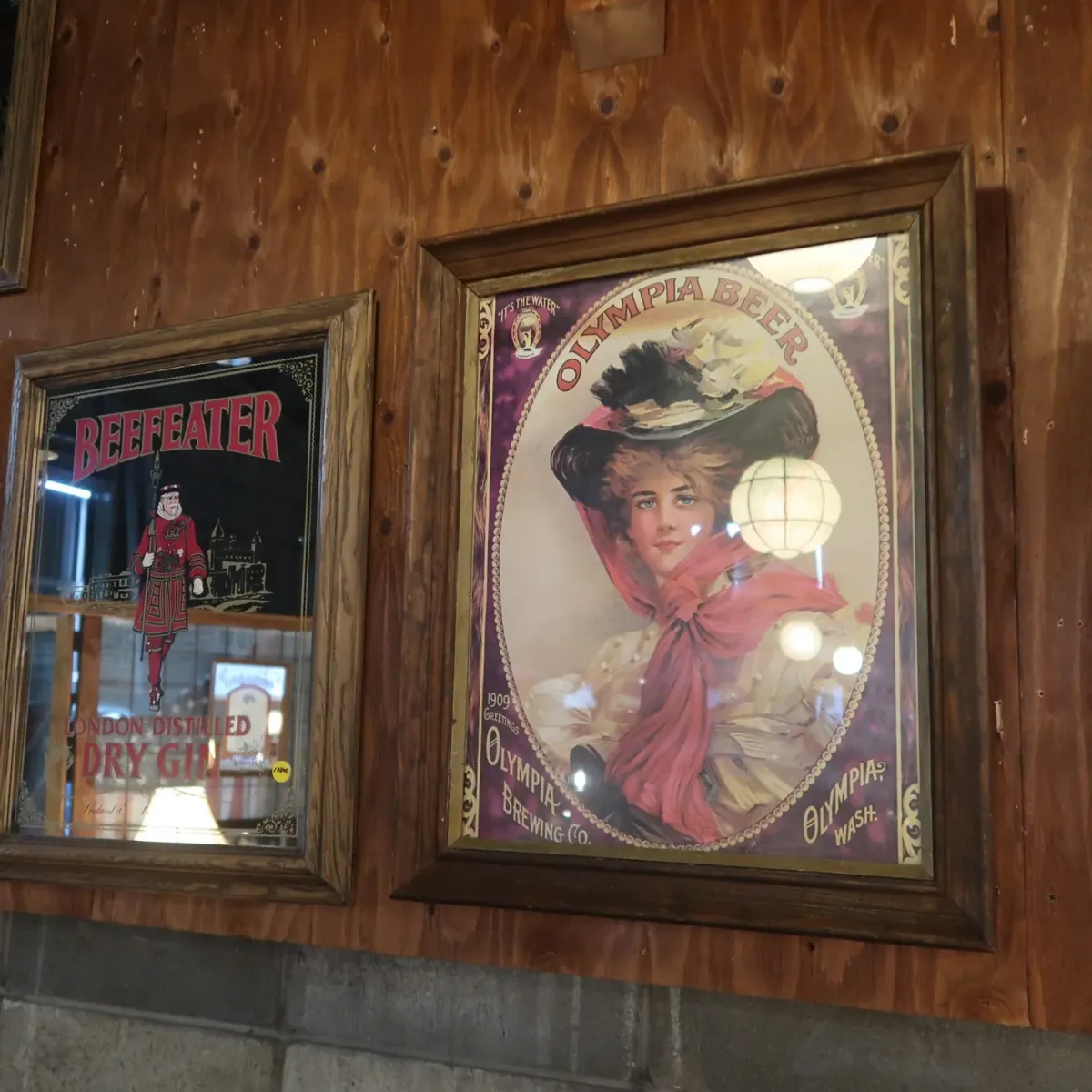 OLYMPIA BEER ビンテージ パブミラー