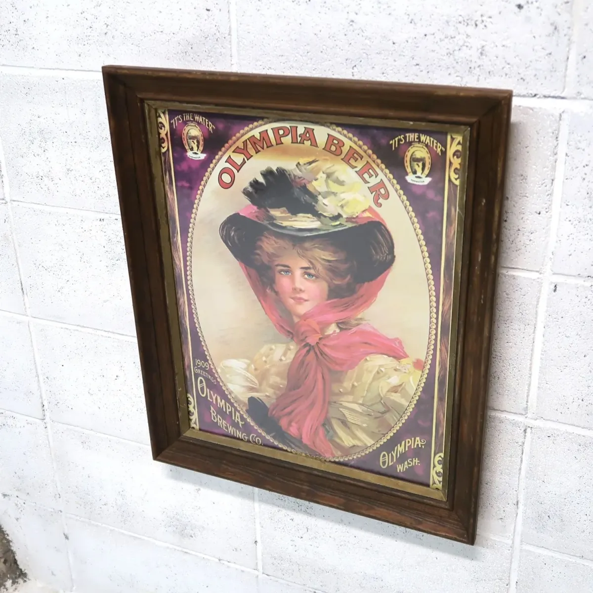 OLYMPIA BEER ビンテージ パブミラー