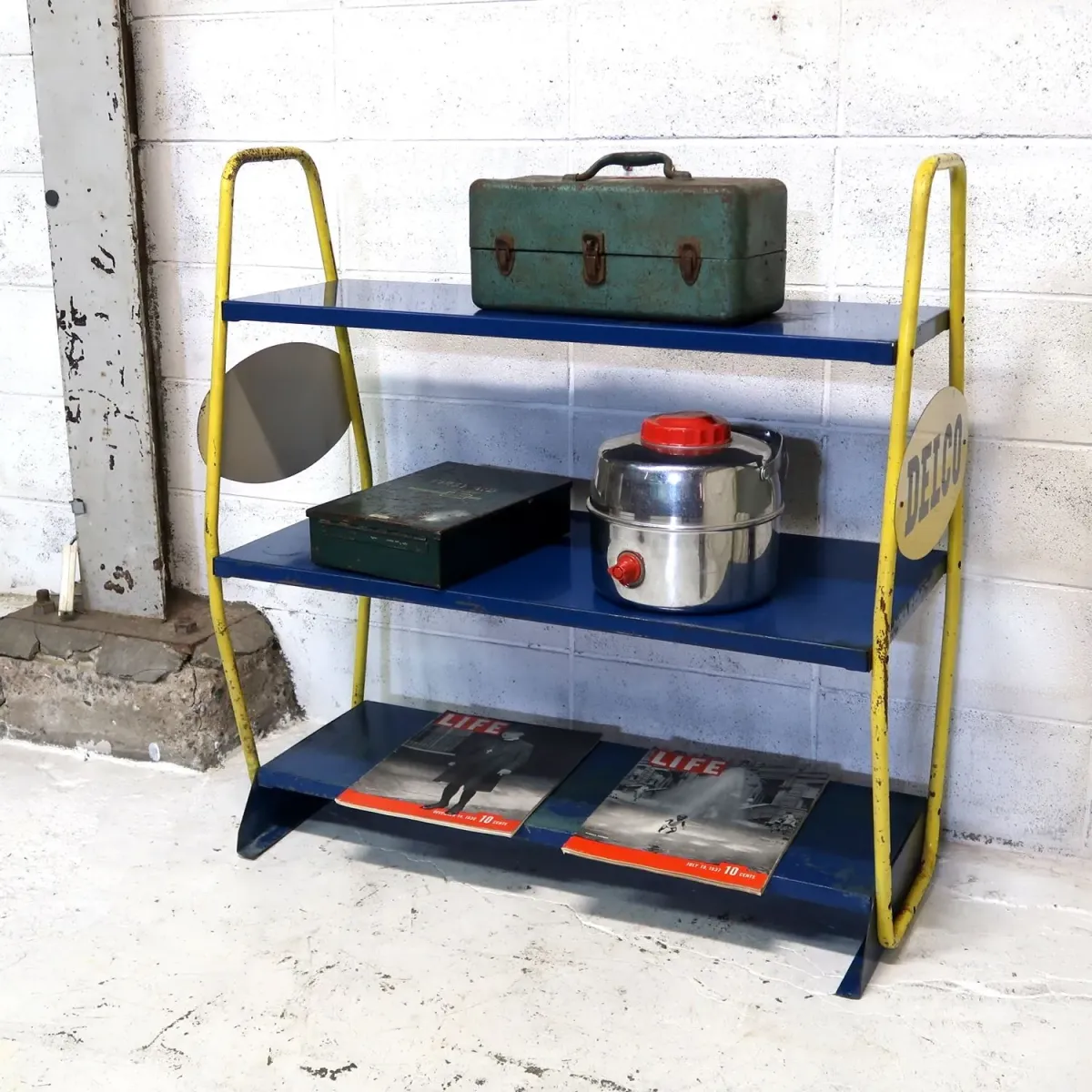 DELCO ビンテージ メタルシェルフ