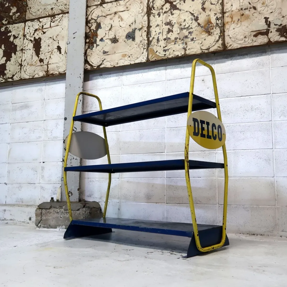 DELCO ビンテージ メタルシェルフ