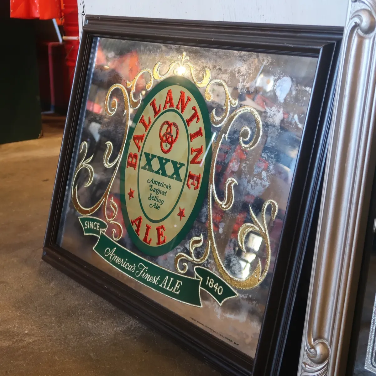 BALLANTINE ALE ビンテージ 大型パブミラー