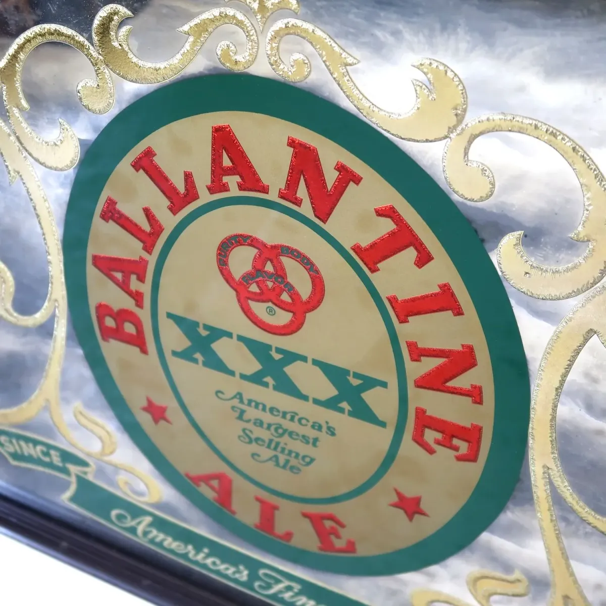 BALLANTINE ALE ビンテージ 大型パブミラー