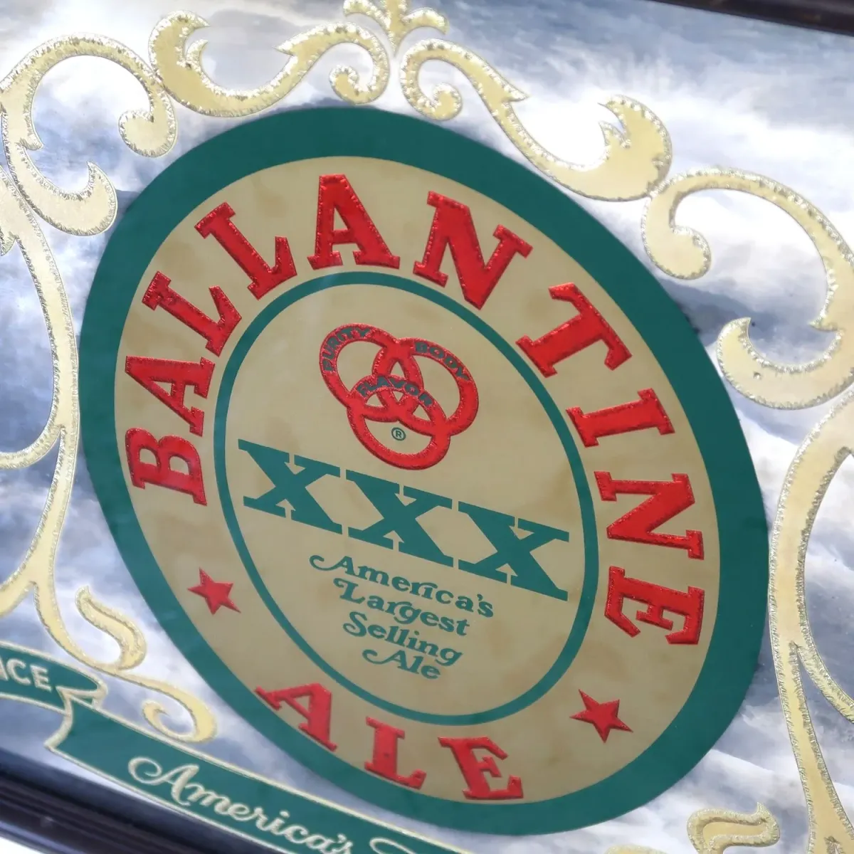 BALLANTINE ALE ビンテージ 大型パブミラー