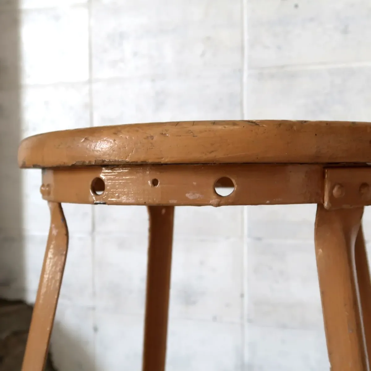 ビンテージ ウッド×アイアン スツール