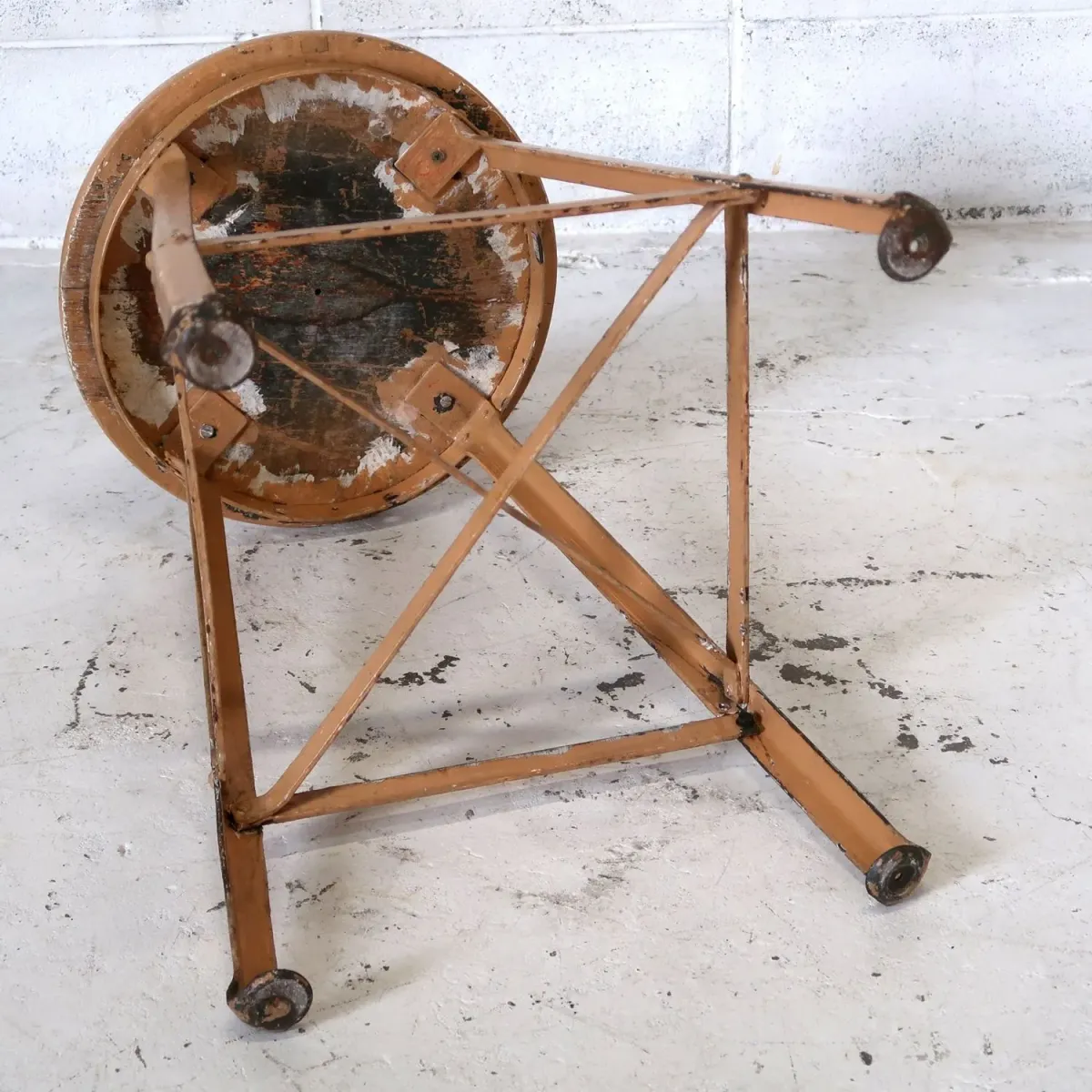 ビンテージ ウッド×アイアン スツール