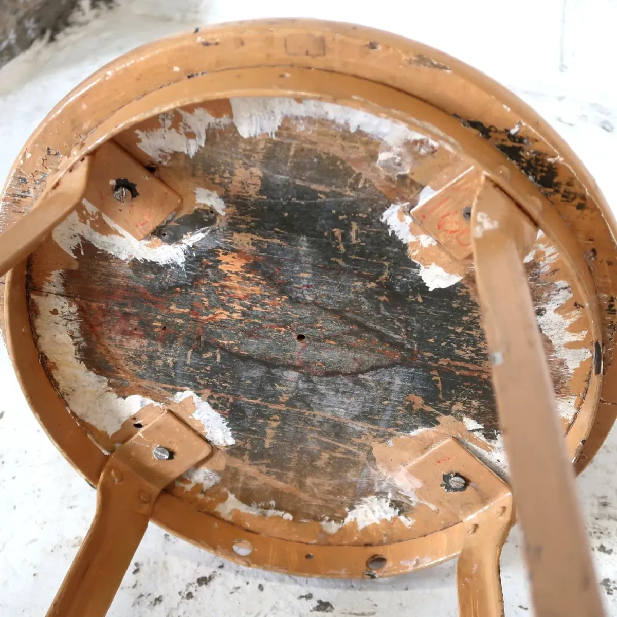 ビンテージ ウッド×アイアン スツール