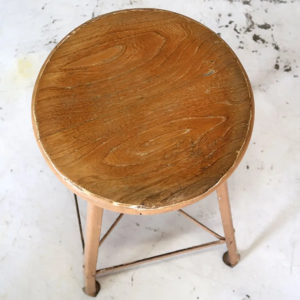 ビンテージ ウッド×アイアン スツール