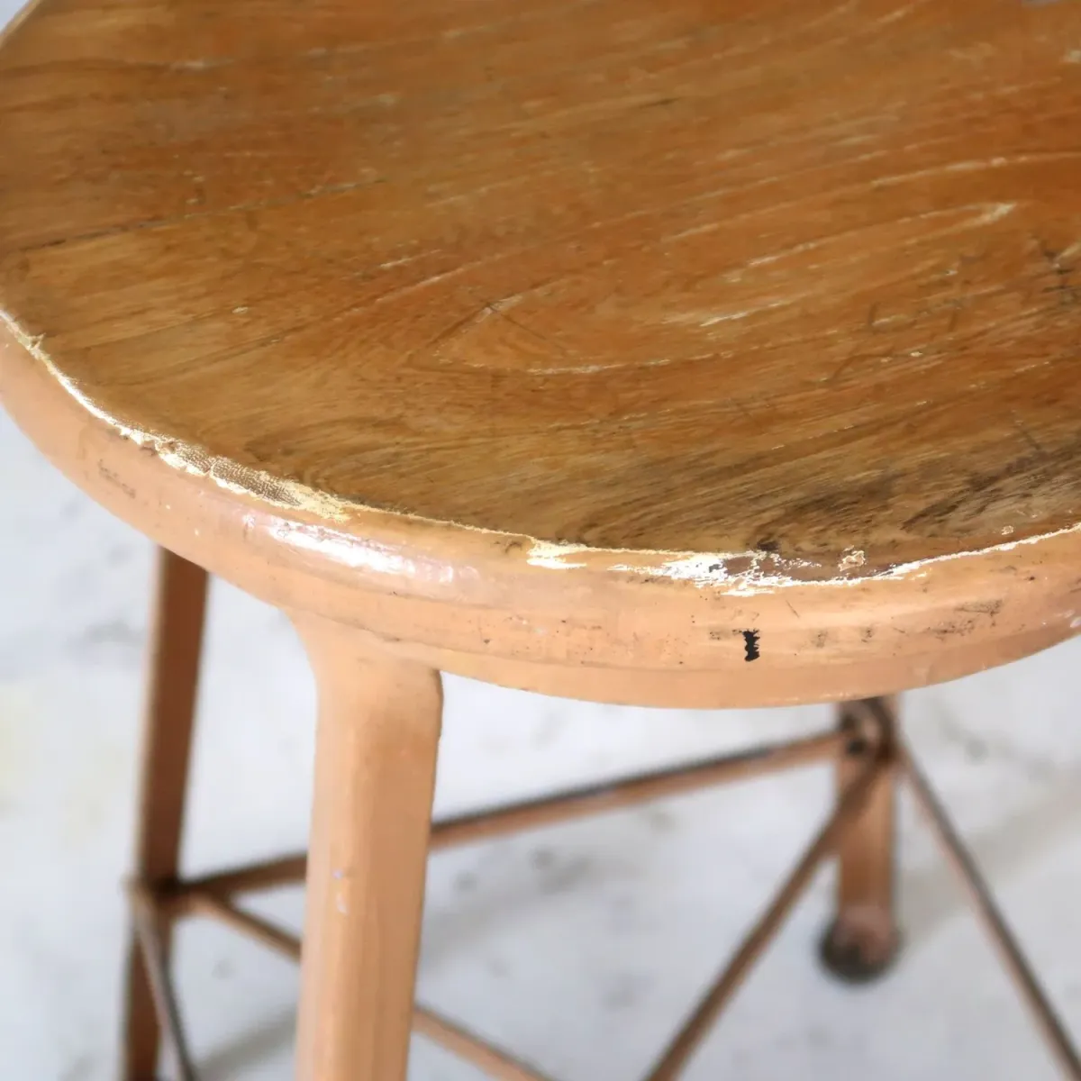 ビンテージ ウッド×アイアン スツール