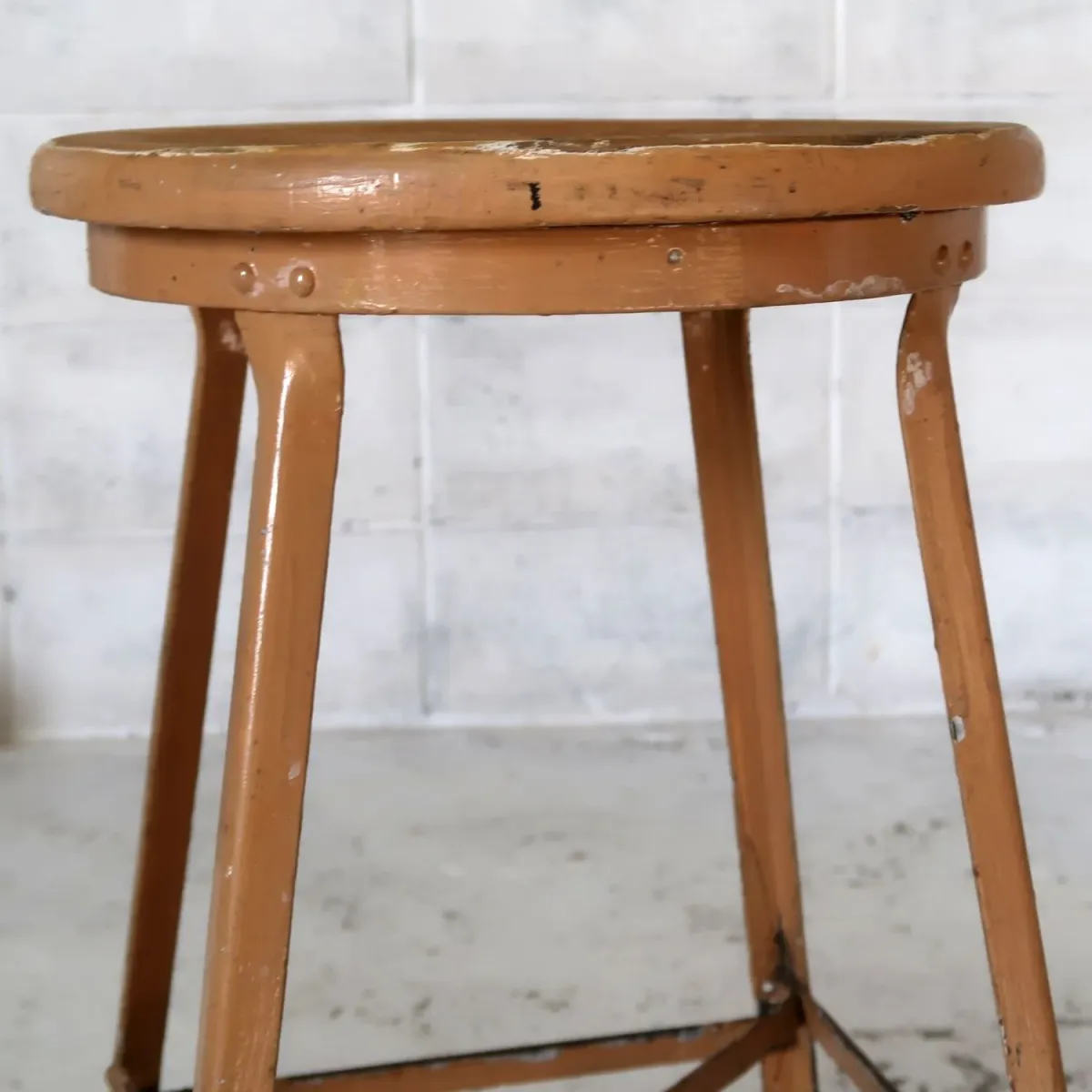 ビンテージ ウッド×アイアン スツール