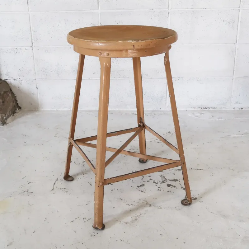 ビンテージ ウッド×アイアン スツール