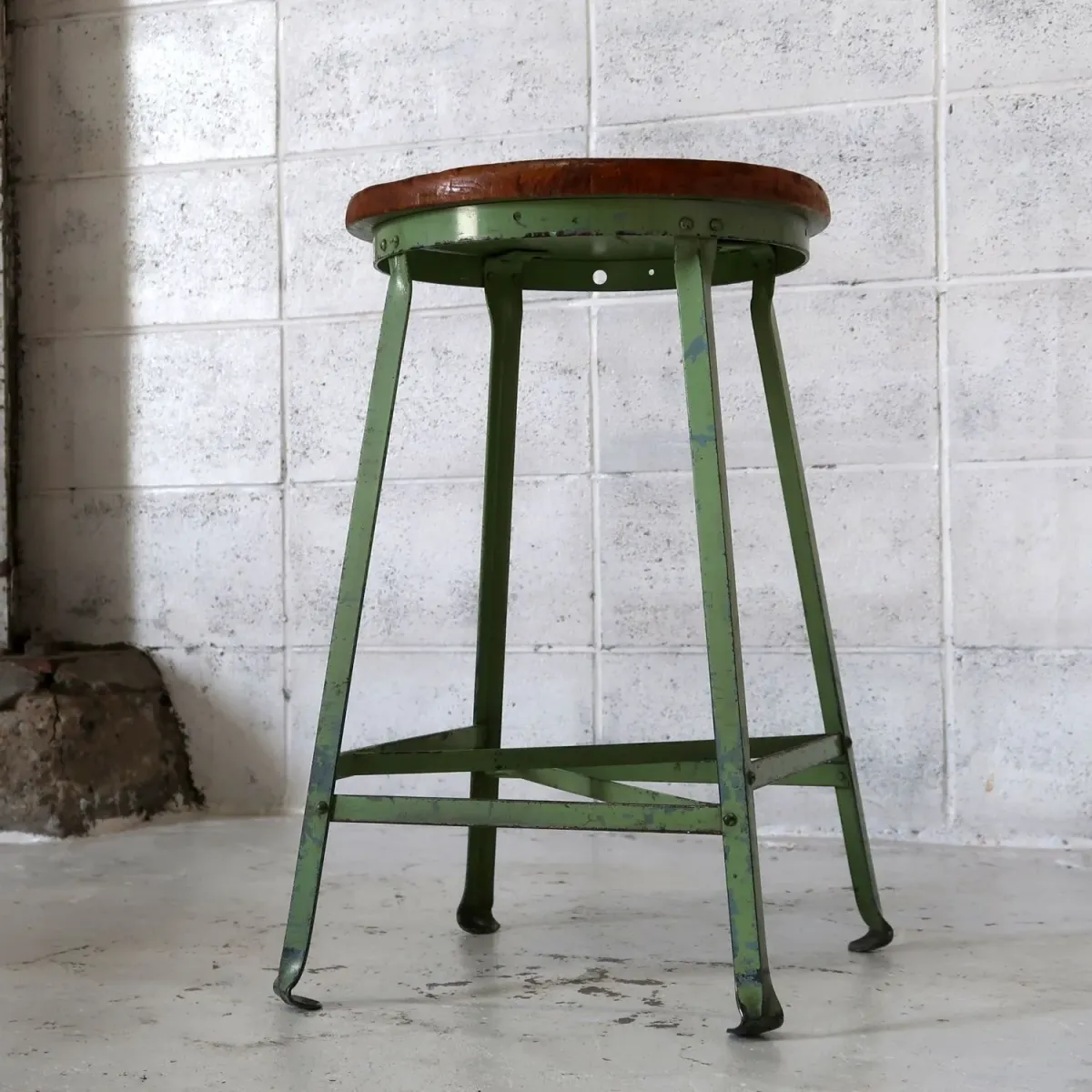 ビンテージ ウッド×アイアン スツール