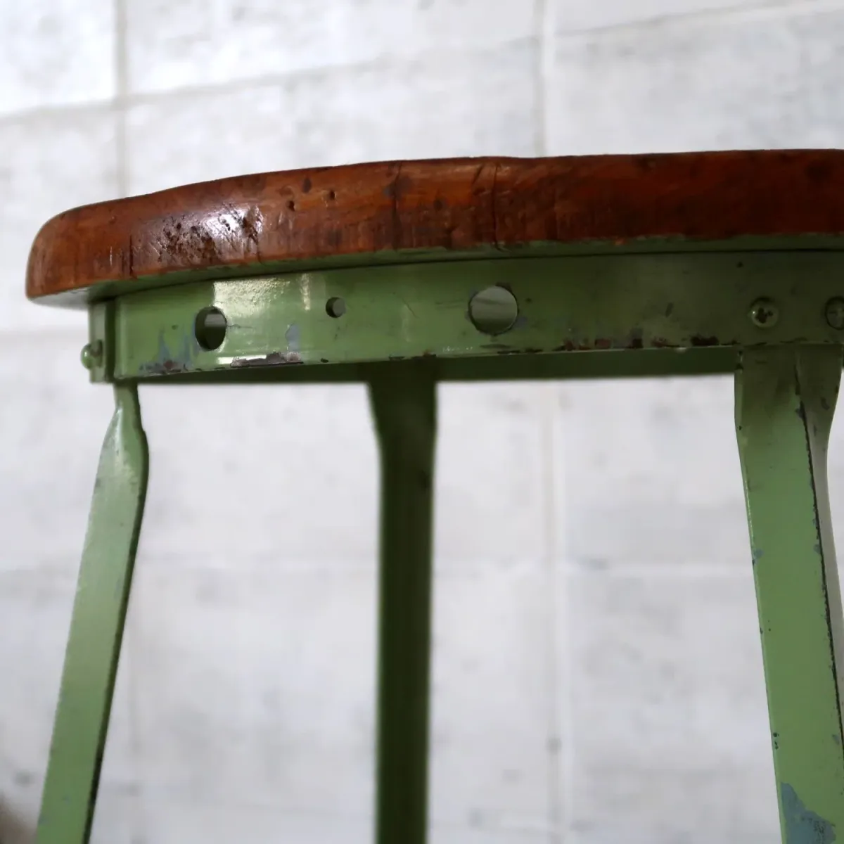 ビンテージ ウッド×アイアン スツール