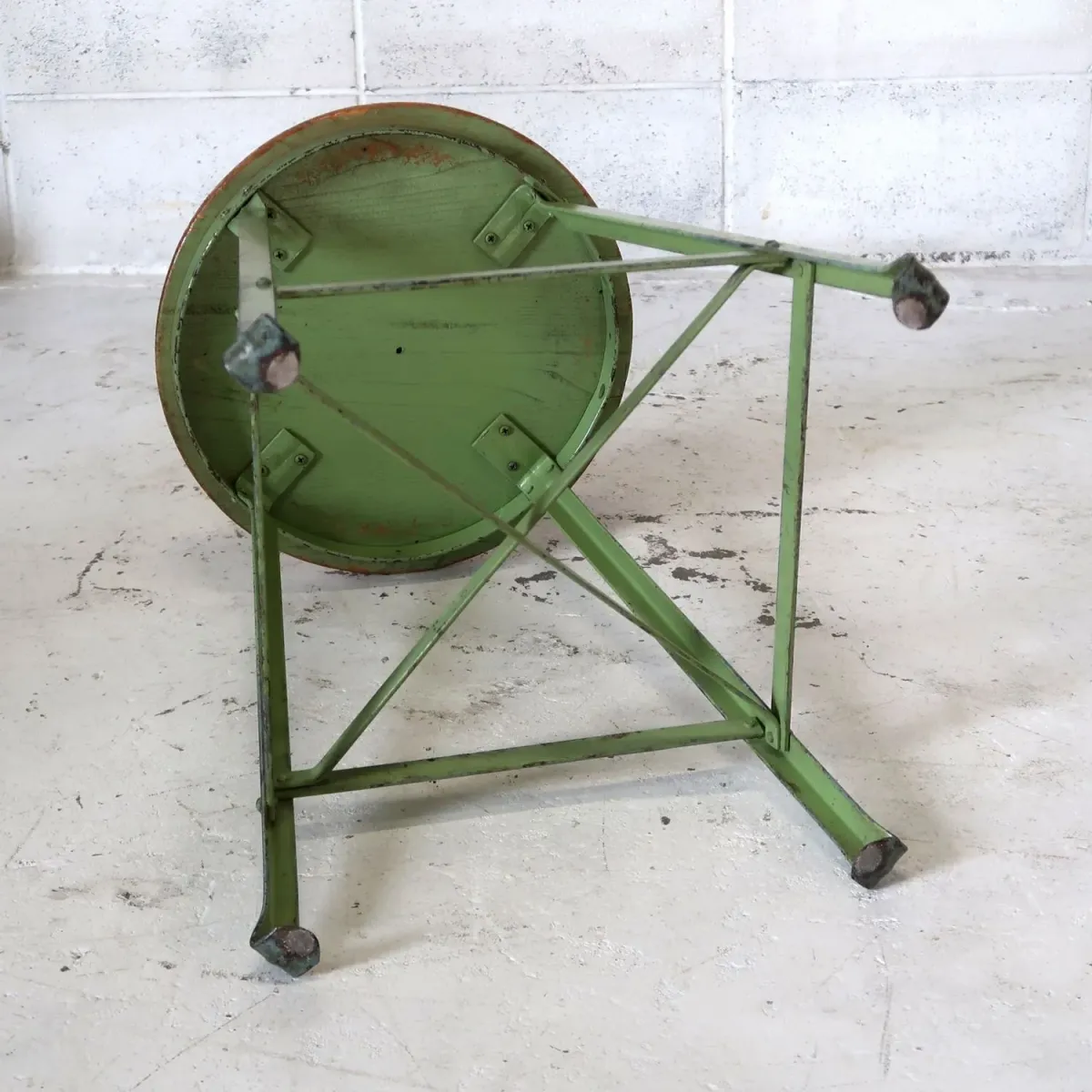 ビンテージ ウッド×アイアン スツール