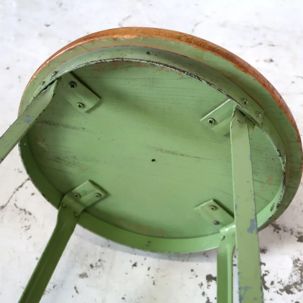 ビンテージ ウッド×アイアン スツール