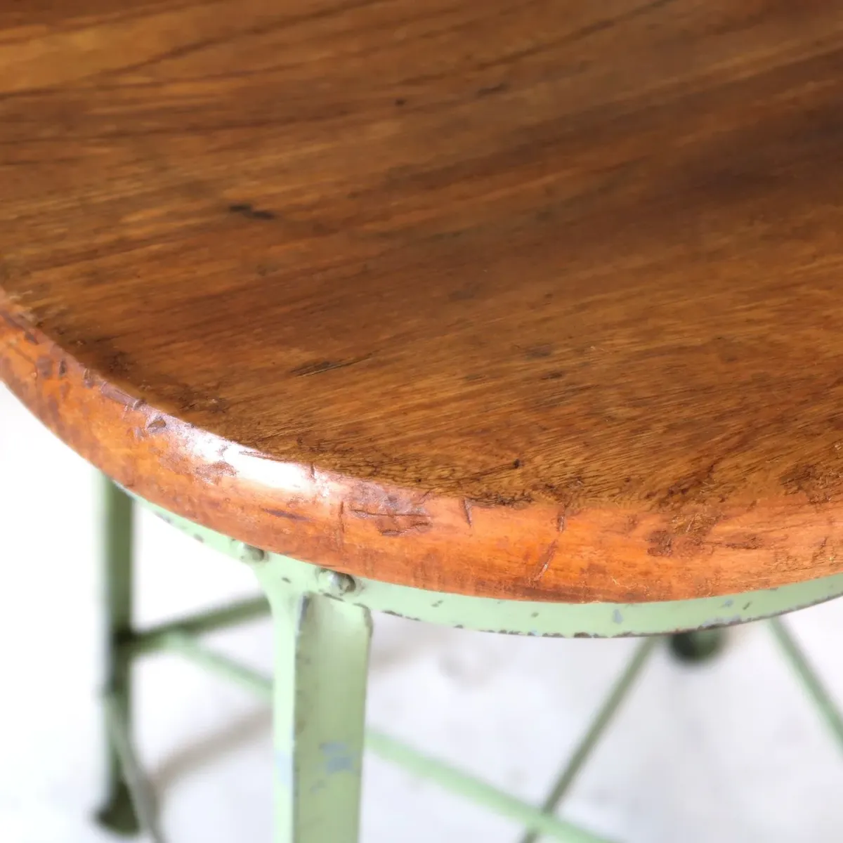 ビンテージ ウッド×アイアン スツール