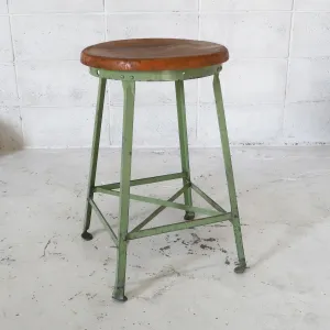 ビンテージ ウッド×アイアン スツール
