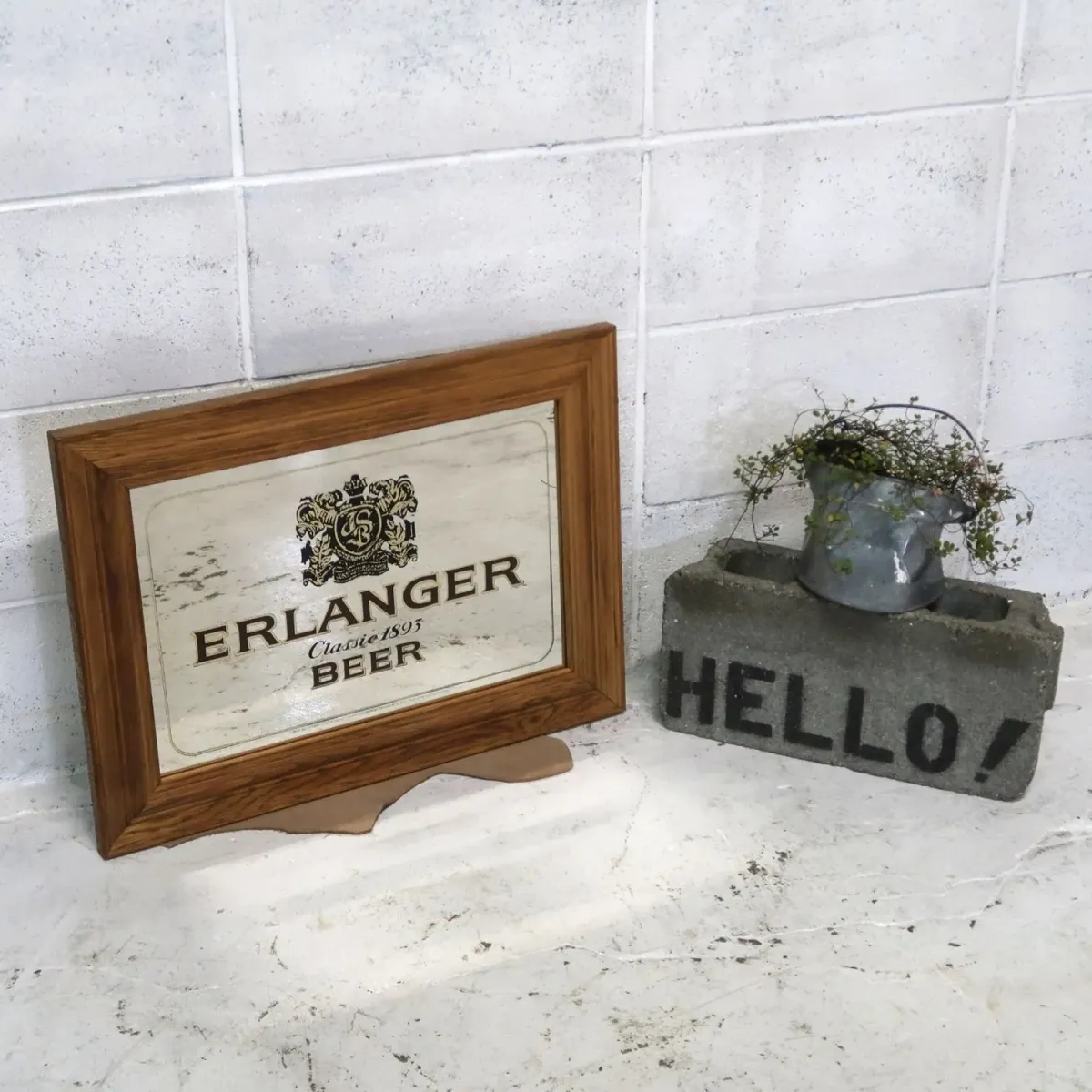 ERLANGER BEER ビンテージ パブミラー