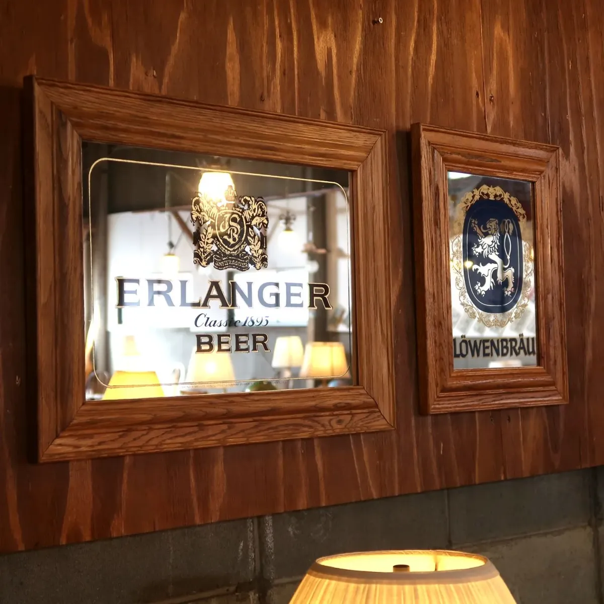 ERLANGER BEER ビンテージ パブミラー