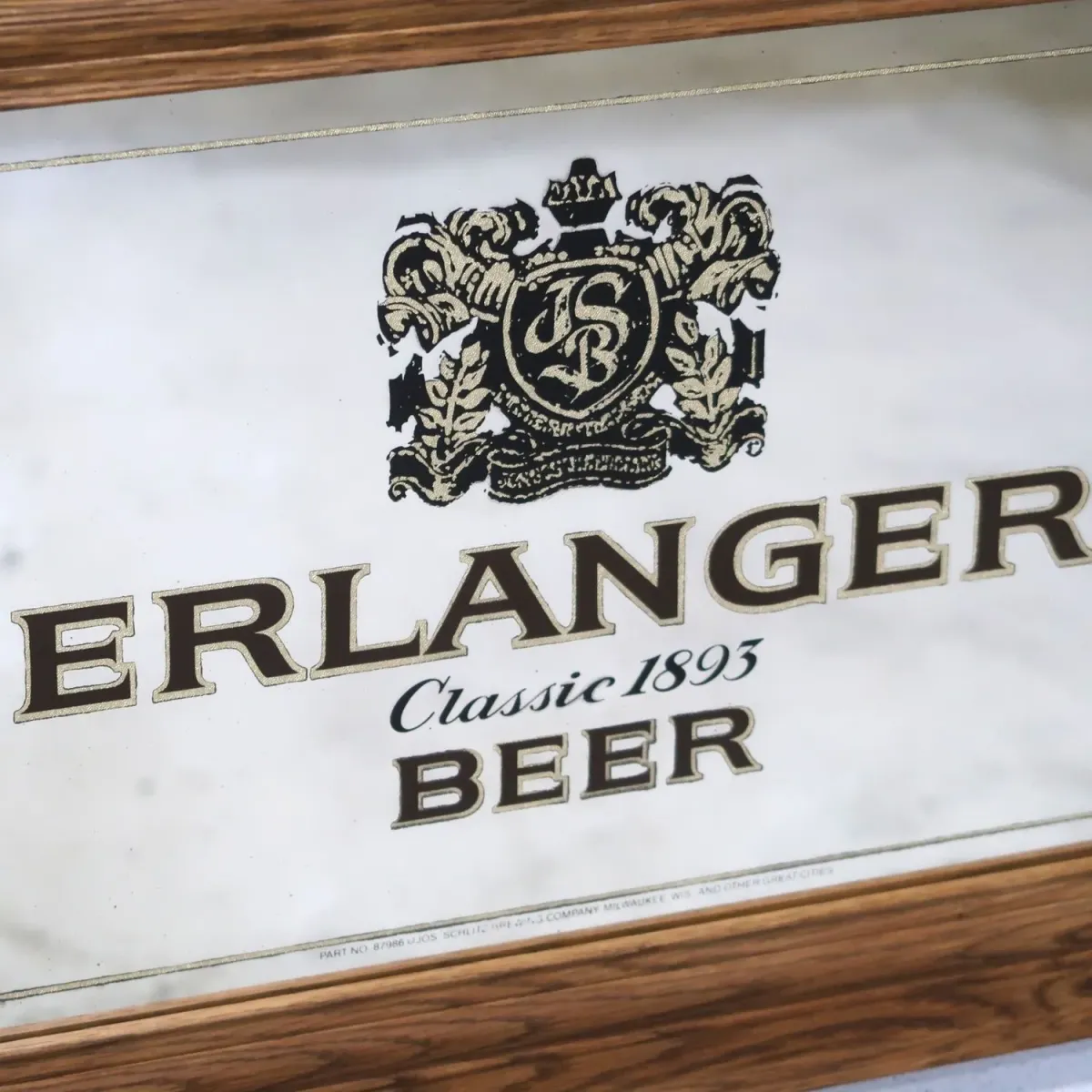 ERLANGER BEER ビンテージ パブミラー