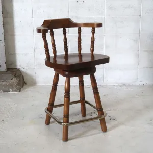 アンティーク ウッド カウンターチェア
