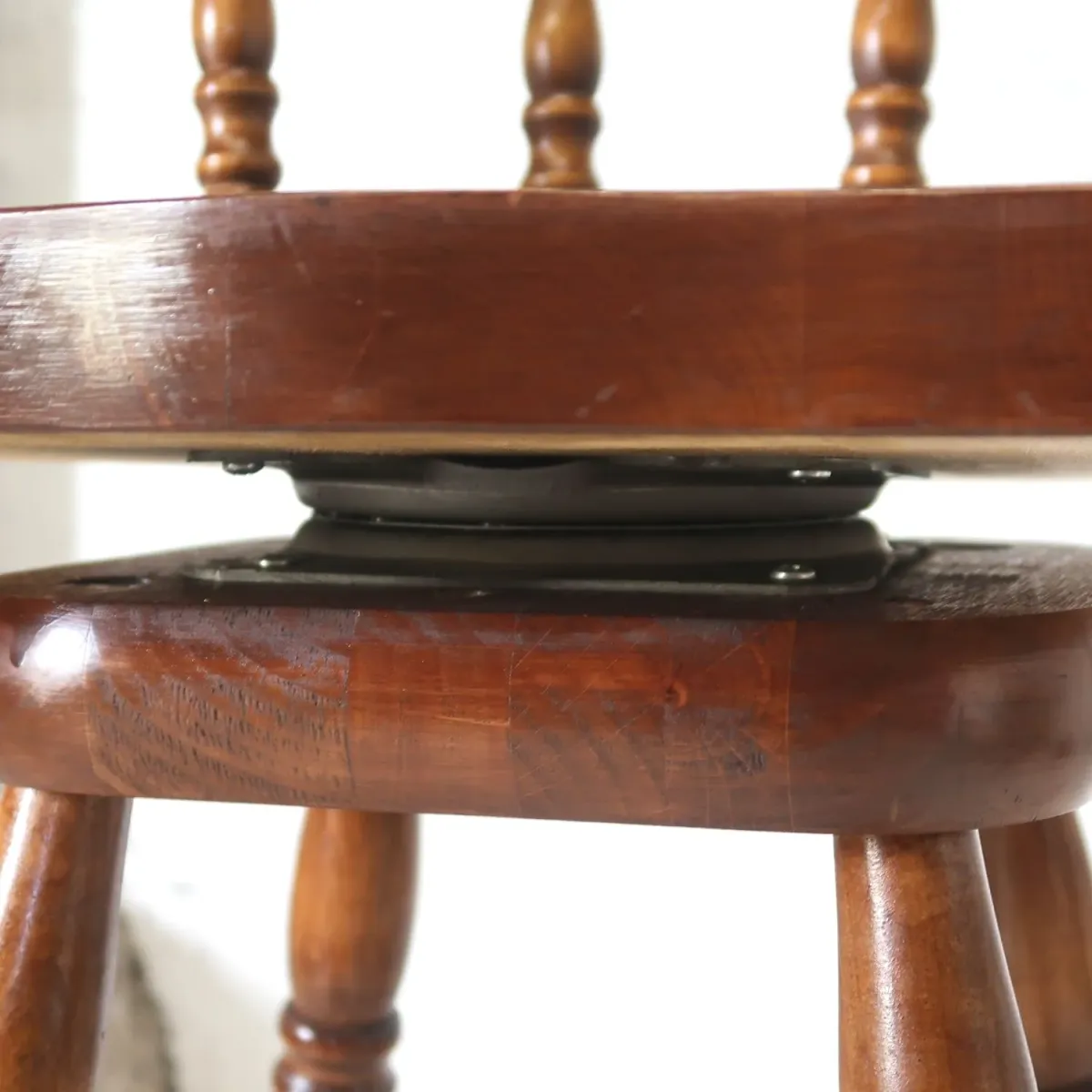 アンティーク ウッド カウンターチェア