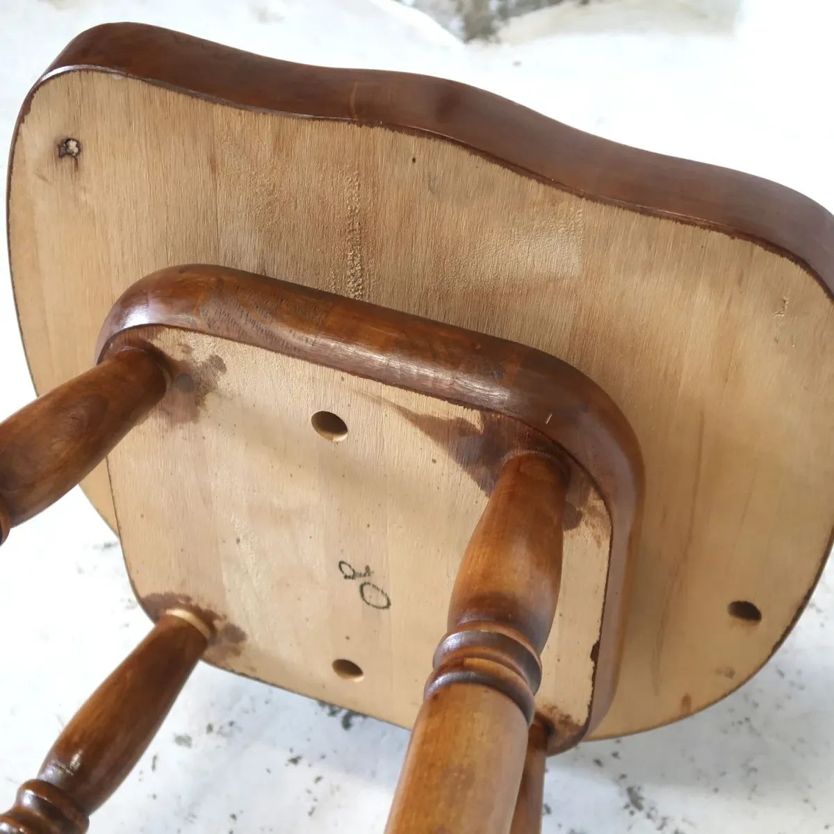 アンティーク ウッド カウンターチェア