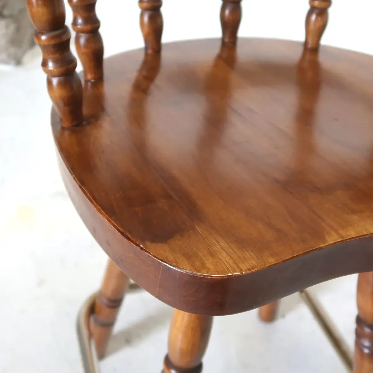 アンティーク ウッド カウンターチェア