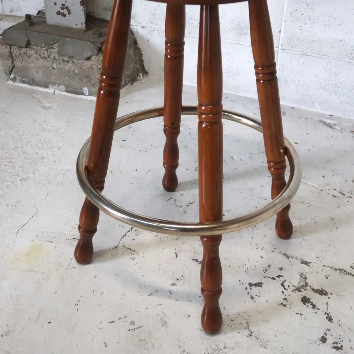 アンティーク ウッド カウンターチェア