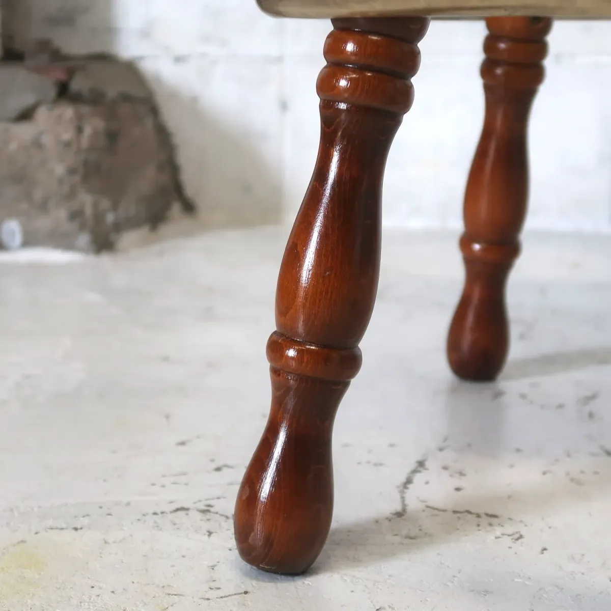 アンティーク ウッド カウンターチェア