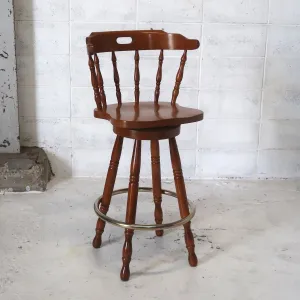 アンティーク ウッド カウンターチェア
