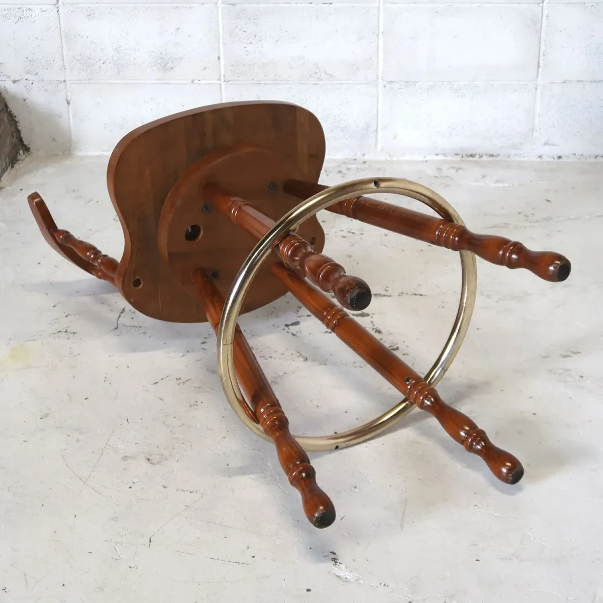 アンティーク ウッド カウンターチェア