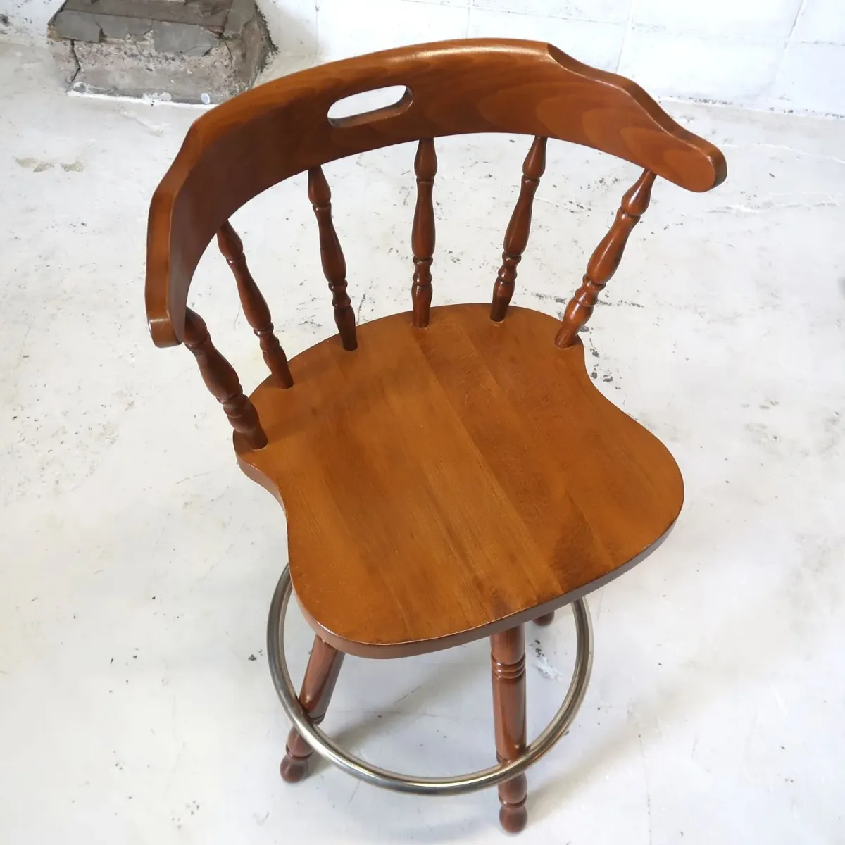 アンティーク ウッド カウンターチェア