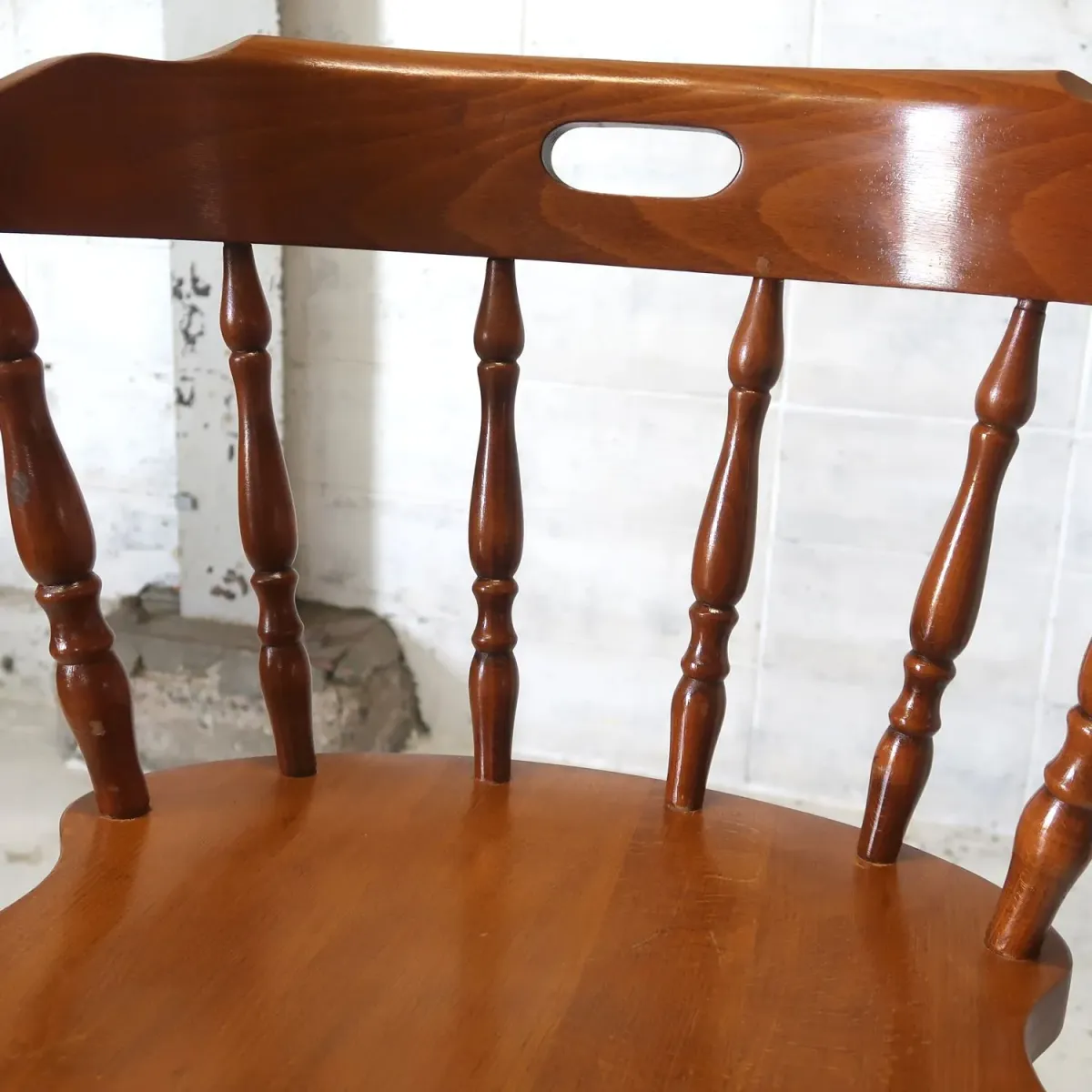 アンティーク ウッド カウンターチェア