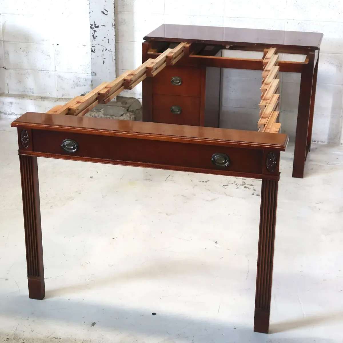 SAGINAW アンティーク エクステンション ウッドデスク