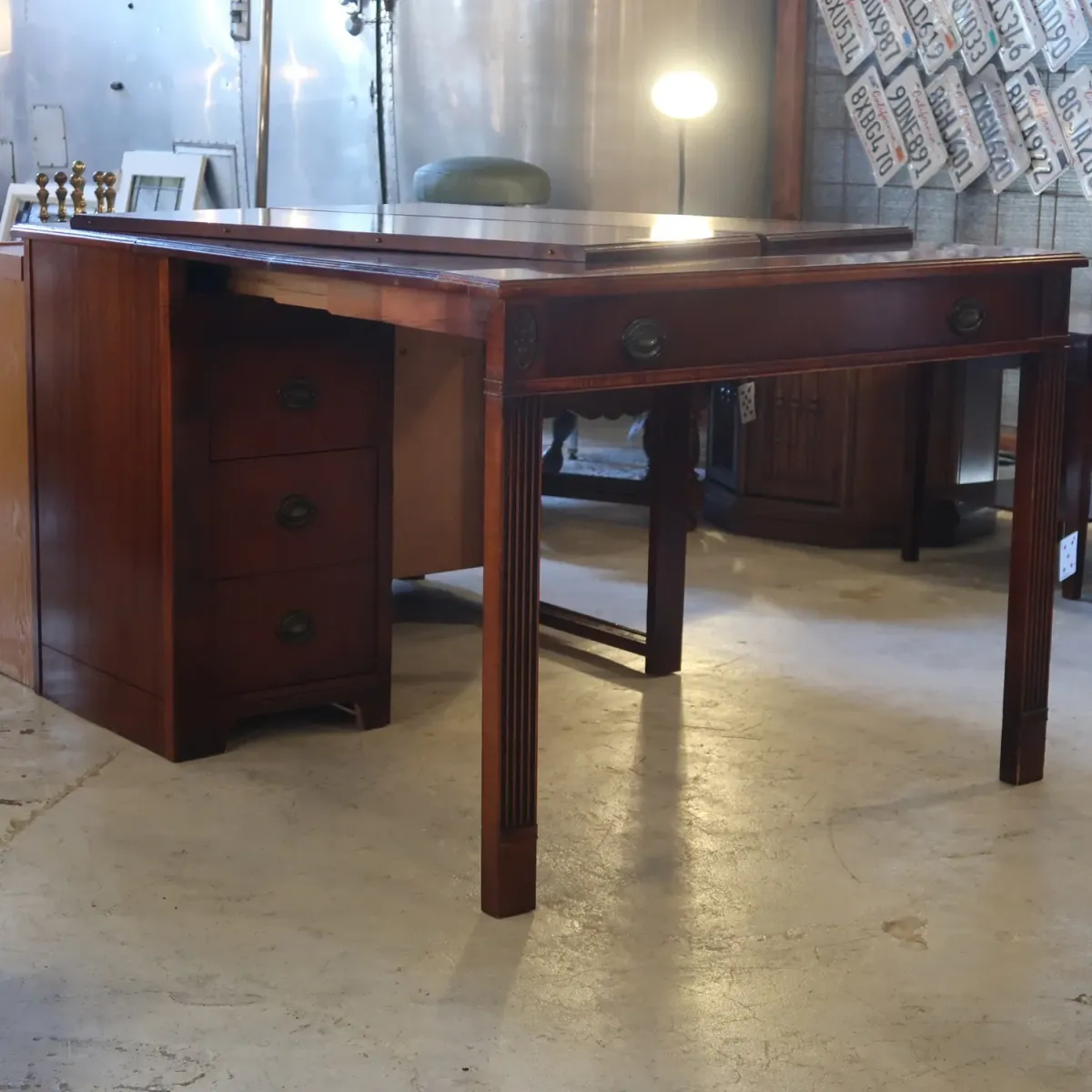 SAGINAW アンティーク エクステンション ウッドデスク