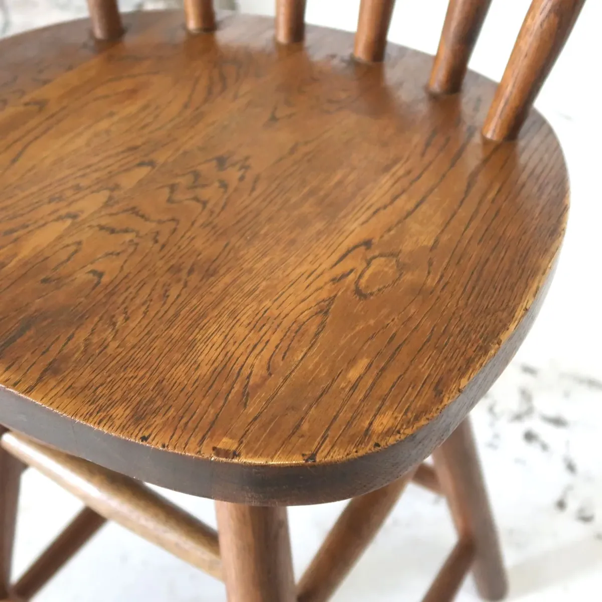 アンティーク ウッド カウンターチェア