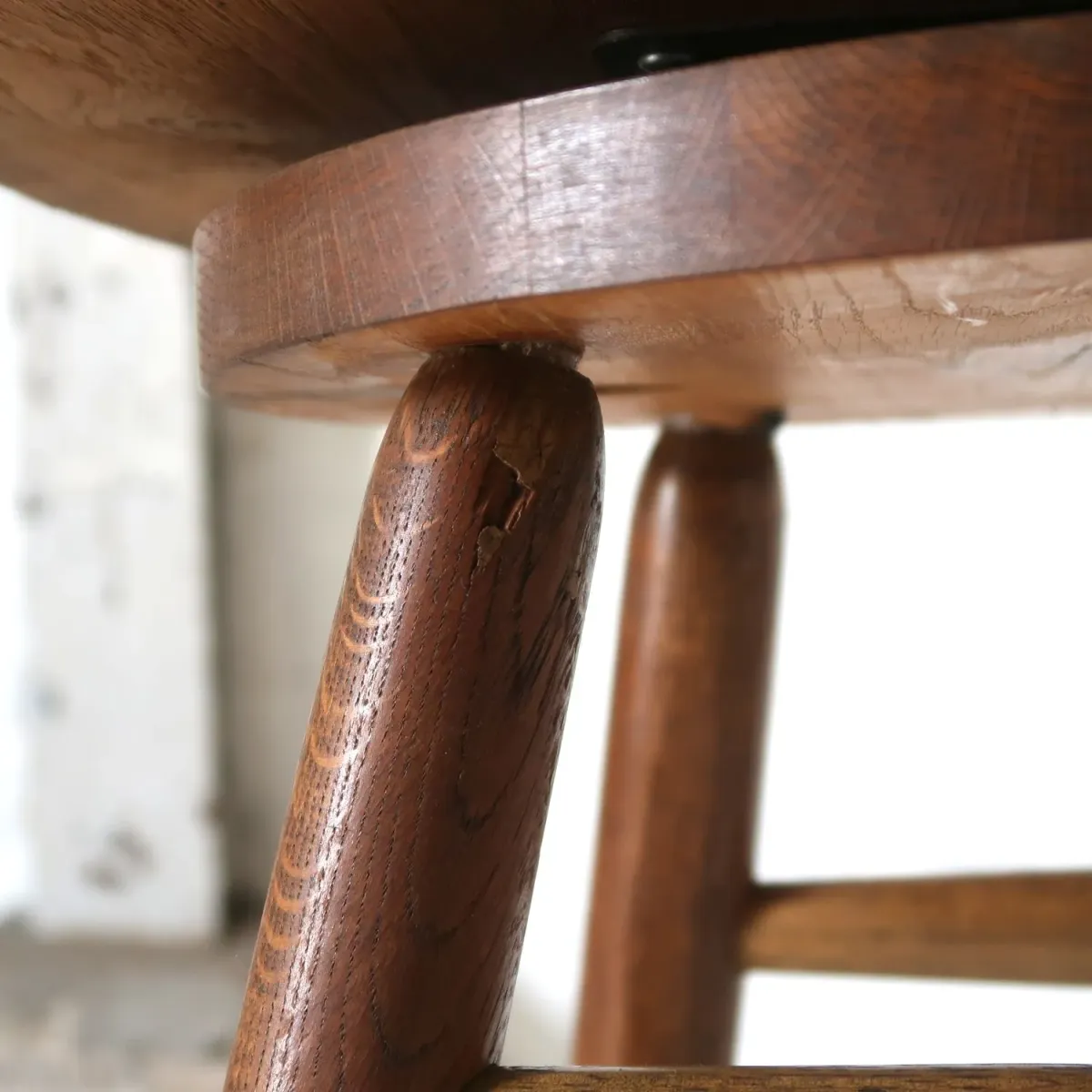 アンティーク ウッド カウンターチェア