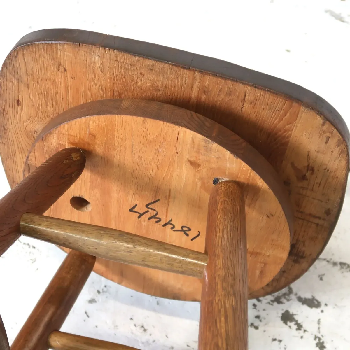 アンティーク ウッド カウンターチェア