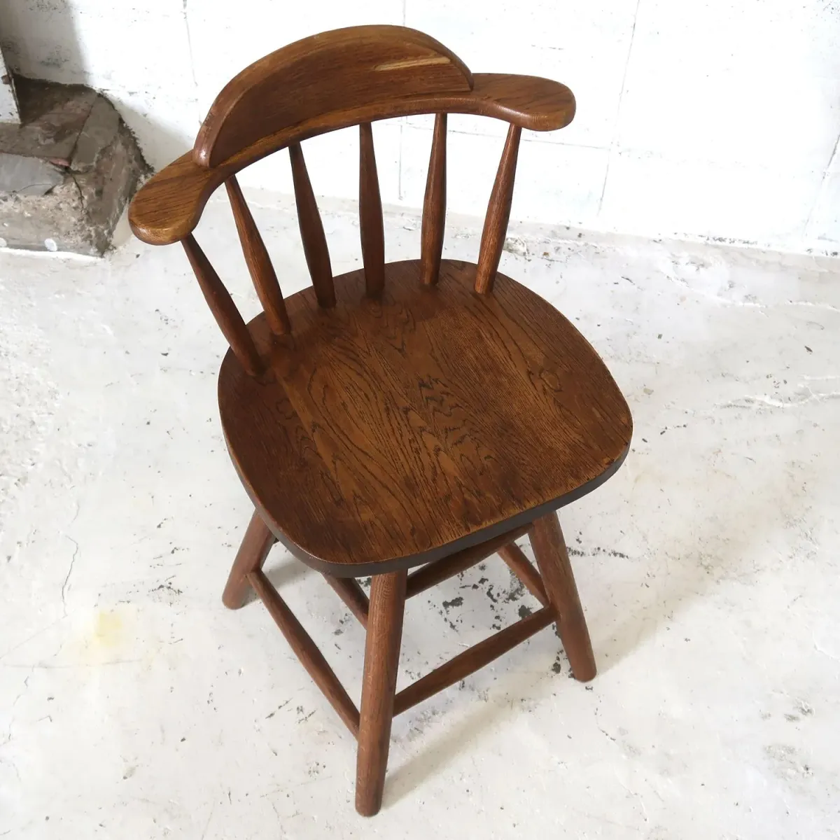 アンティーク ウッド カウンターチェア